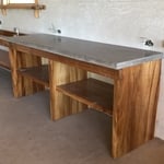 Cast concrete top