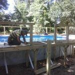 Deck on above ground pool