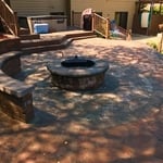 Fire Pit and Seat Wall
