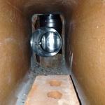 Tee connector for new chimney liner
