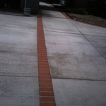 Concrete/Red Brick Walkway