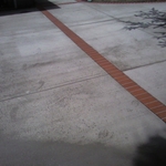 Concrete/Red Brick Walkway