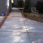 Concrete/Red Brick Walkway