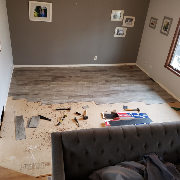 During install of Flooring