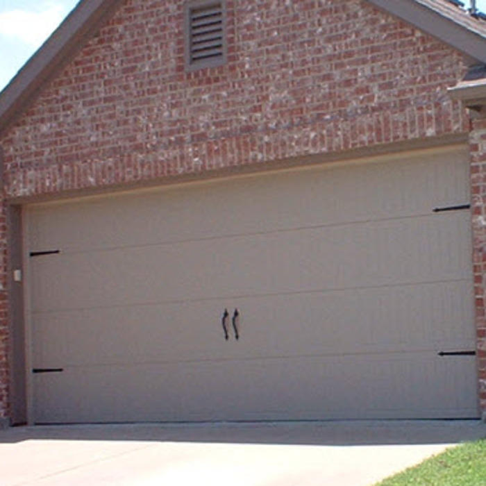 Garage Door with Decorative Hardware