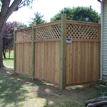 Custom Lattice Top Cedar Fence