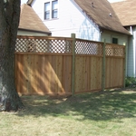 Custom Lattice Top Cedar Fence