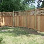 Custom Lattice Top Cedar Fence