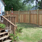 Custom Lattice Top Cedar Fence