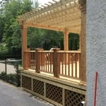 Deck with large pergola