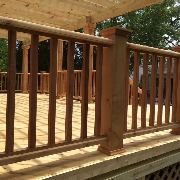 Deck with large pergola