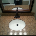 Quartz countertop with bowl