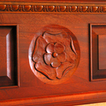 Hand carved Tudor Rose