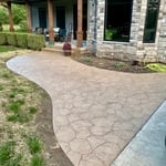 Stamped front walk