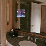 MIRROR TV OVER SINK