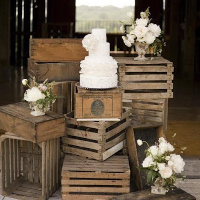 Wood crates for seating