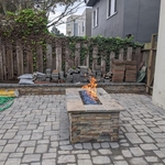 Title fire pit and pavers