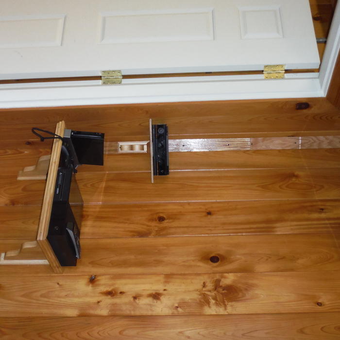 TV mount with shelf