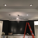 Chandelier Above Cash Wraps