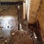 French drain and crush stone