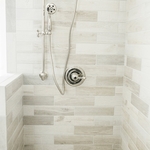 Elegant Contemporary curb-less walking in Shower