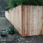 Finished wood fence