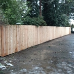 Finished wood fence