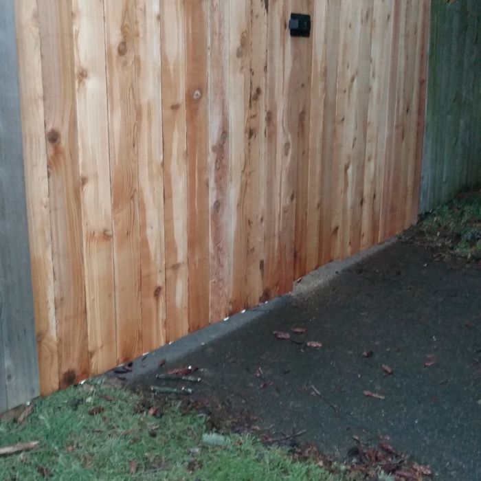Finished wood gates
