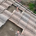 Process of plumbing pipes getting re-flashed