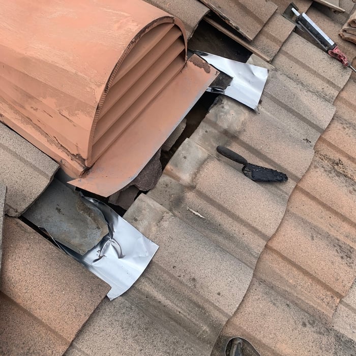 Installing new extension on both side of dorm vent