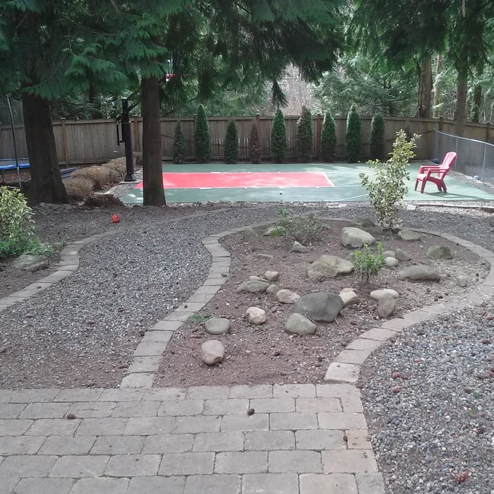 Backyard Pathway Before