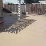 New concrete patio before stamp.