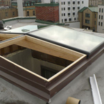 Larg span covered with 4 large Velux skylights
