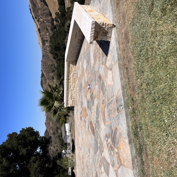 Custom Gold Quartz Stone Bench