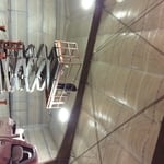 Inside metal building