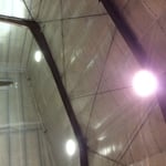 Inside metal building