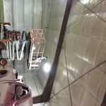 Inside metal building