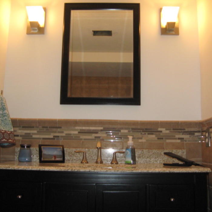 New vanity and lighting