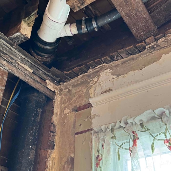 Repair drain line