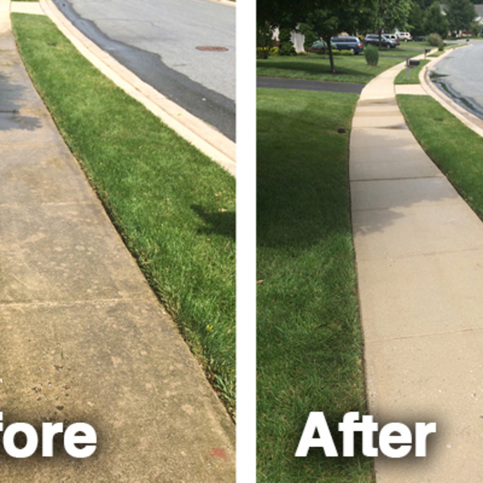 Before/After Concrete Cleaning