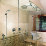Steam Vent Glass Shower enclosure