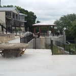 Patio area & notice the steps out in the dista