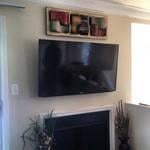 TV Mounted Over Fireplace With Wires Concealed