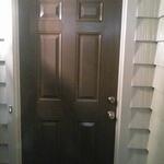 installed and painted door
