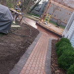 Paver's walkway around deck