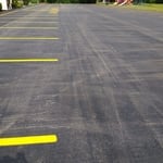 Milled and resurfaced parking lot