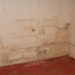 Remediated cement block wall
