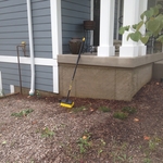 Side view of the patio