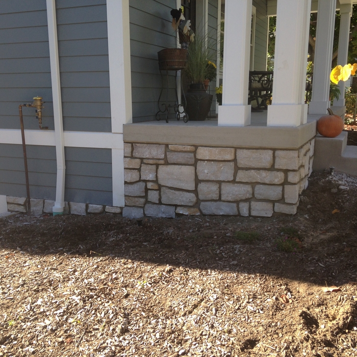 Side view of patio