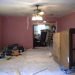 before complete living room remodel
